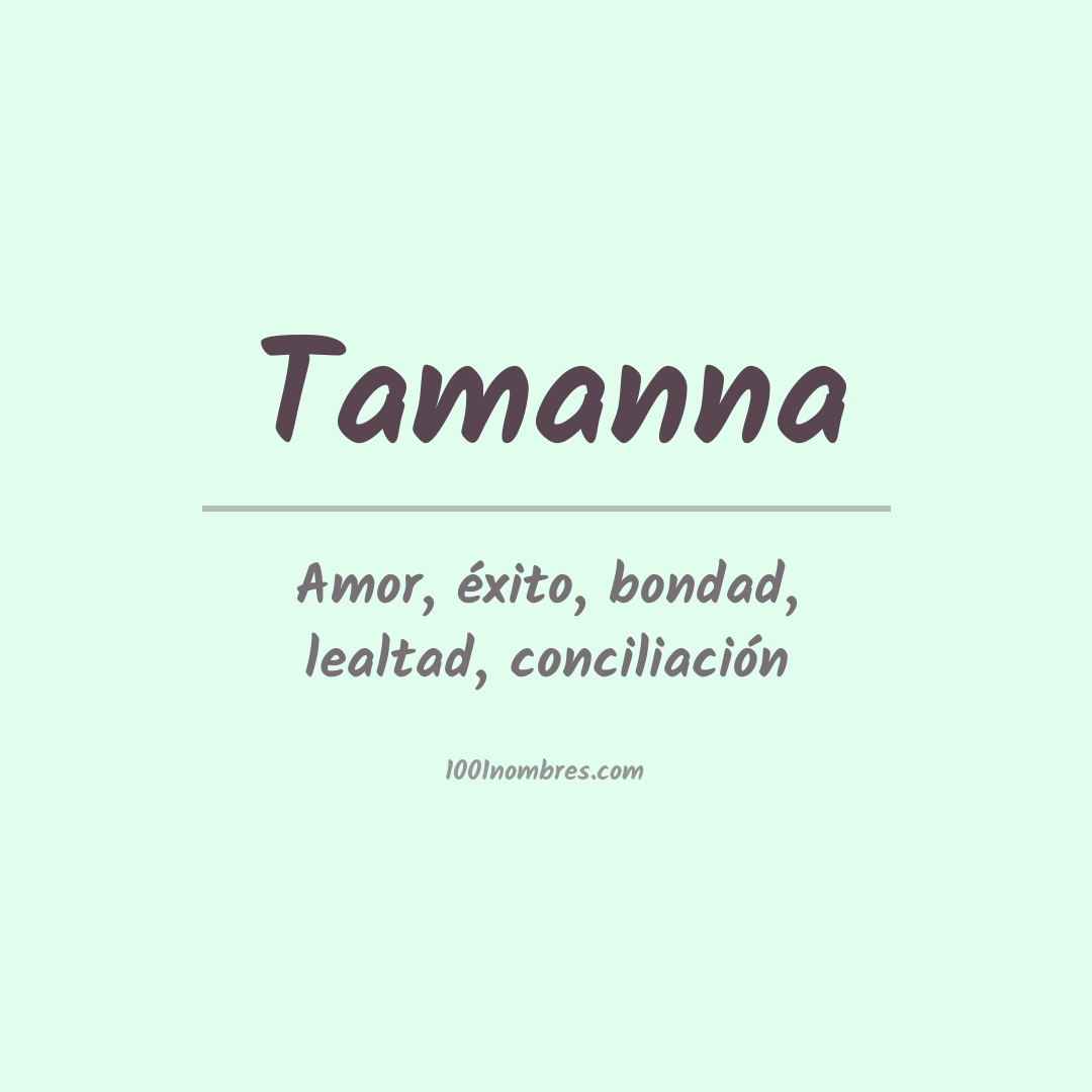 Significado del nombre Tamanna