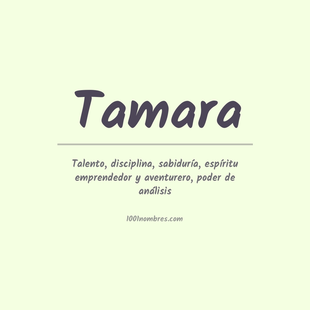 Significado del nombre Tamara