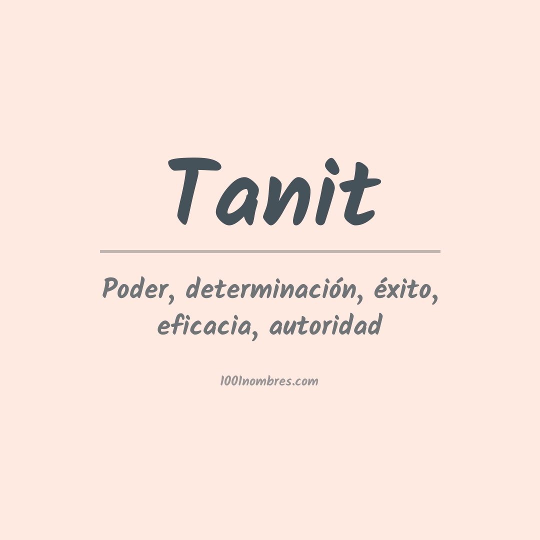 Significado del nombre Tanit