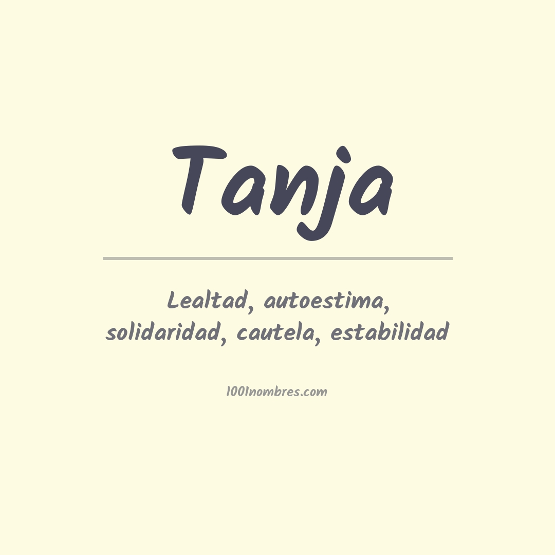 Significado del nombre Tanja