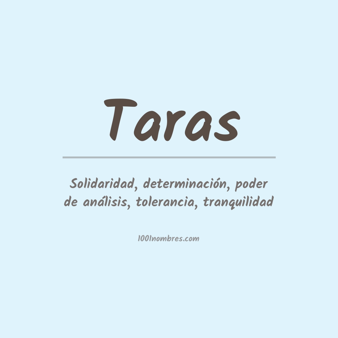 Significado del nombre Taras