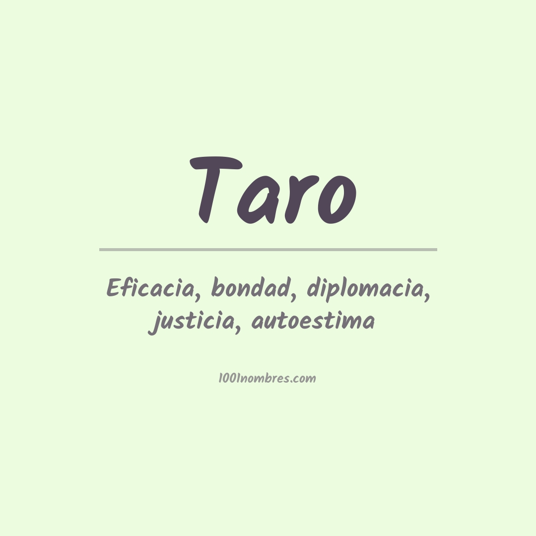 Significado del nombre Taro