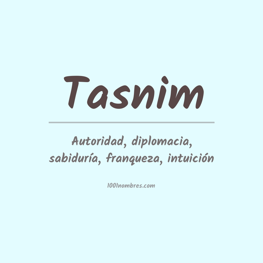 Significado del nombre Tasnim