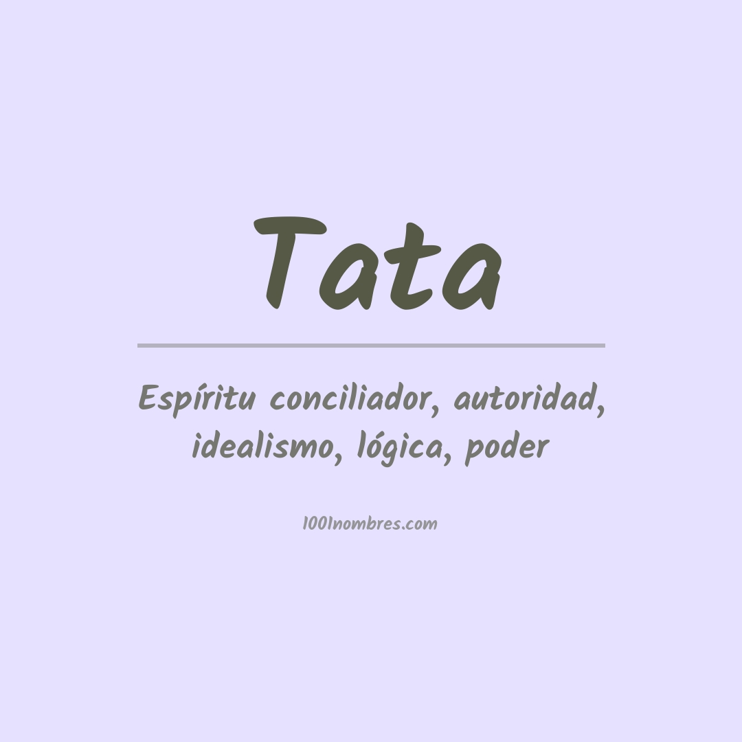 Significado del nombre Tata