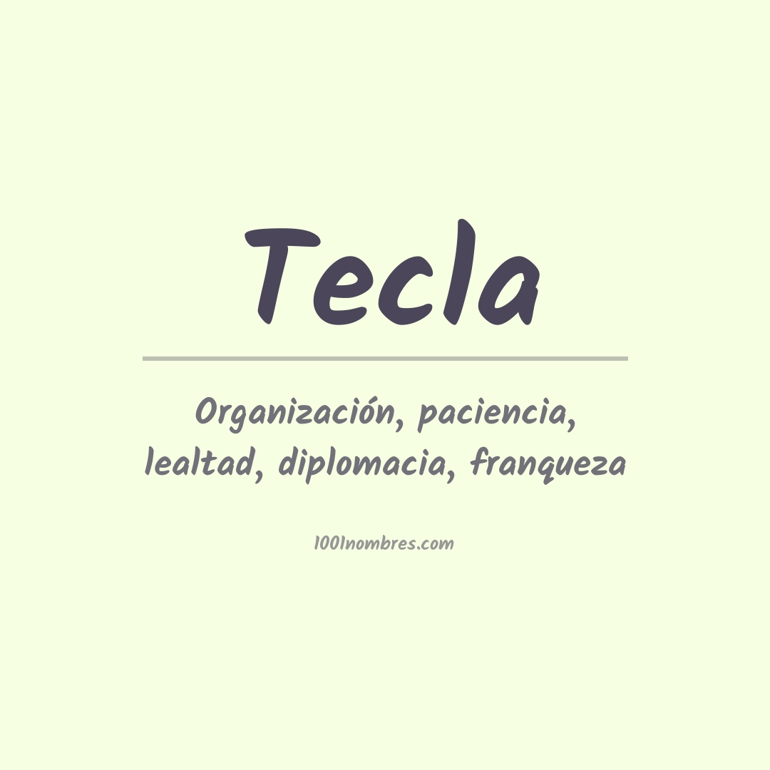 Significado del nombre Tecla