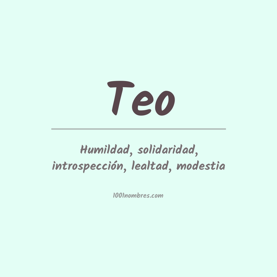 Significado del nombre Teo