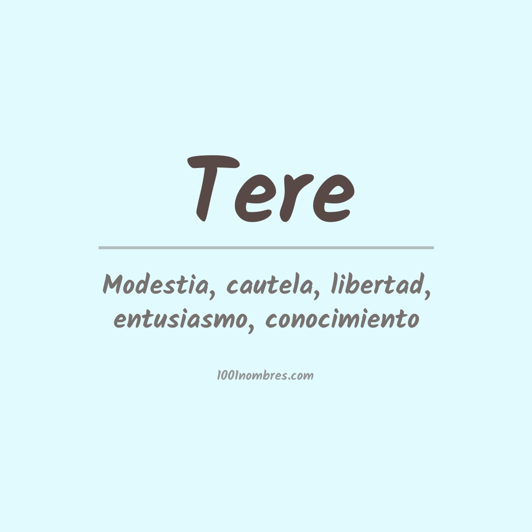 Significado del nombre Tere