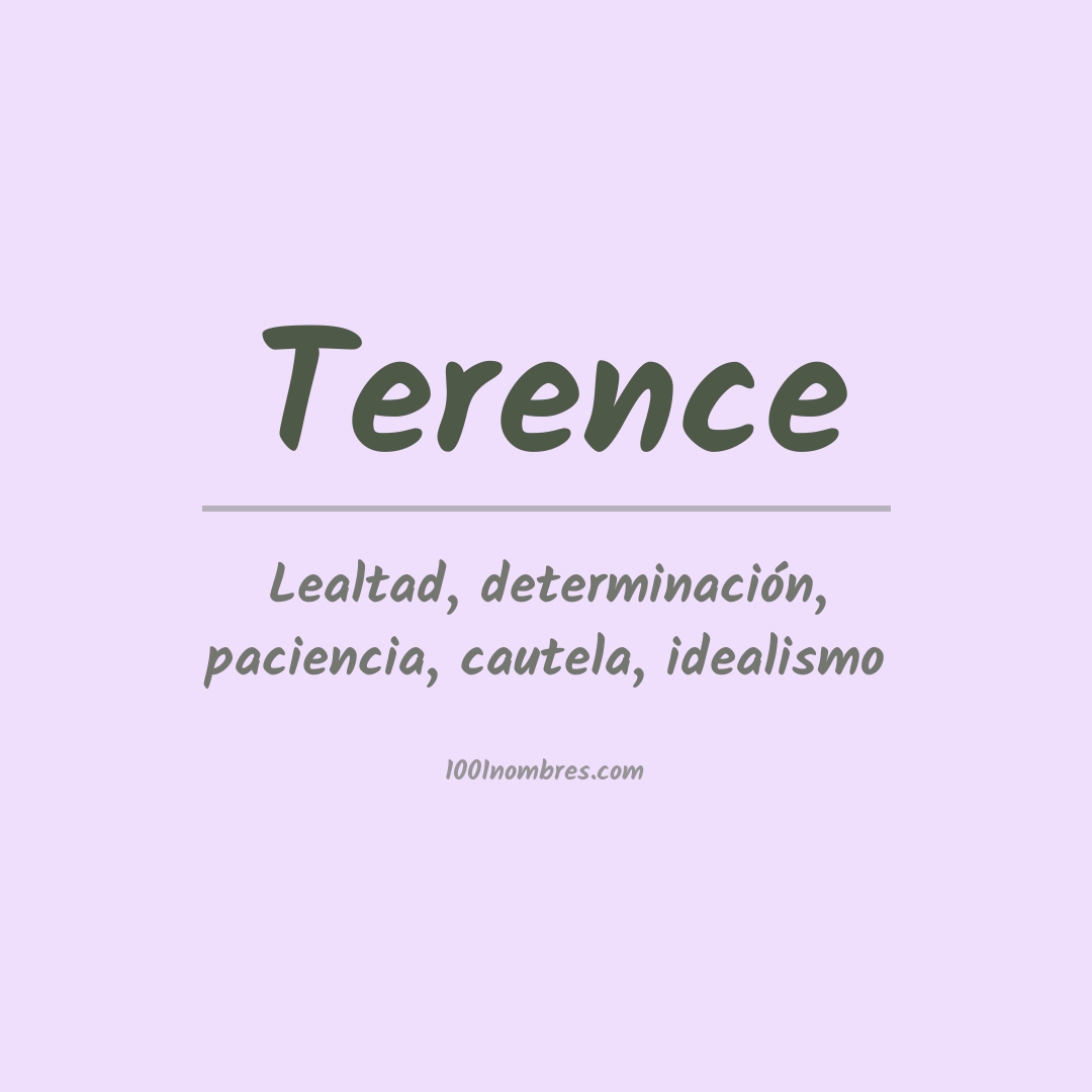 Significado del nombre Terence