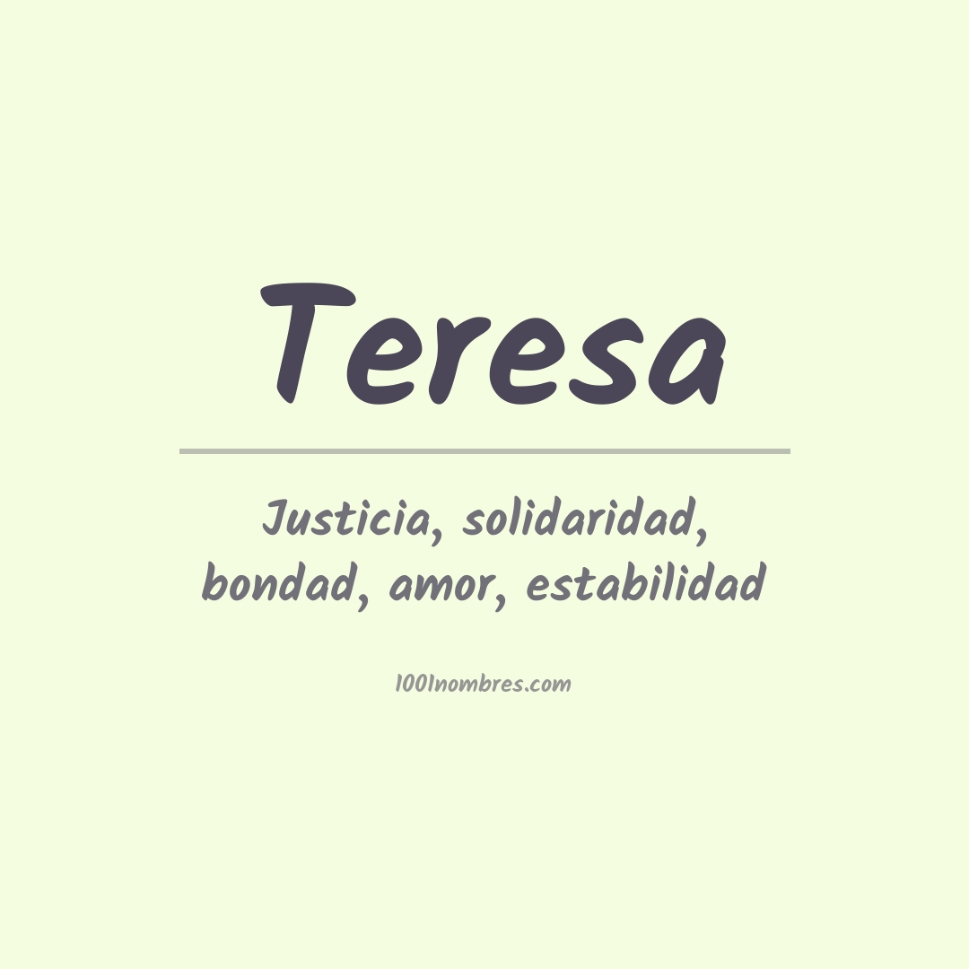 Significado del nombre Teresa