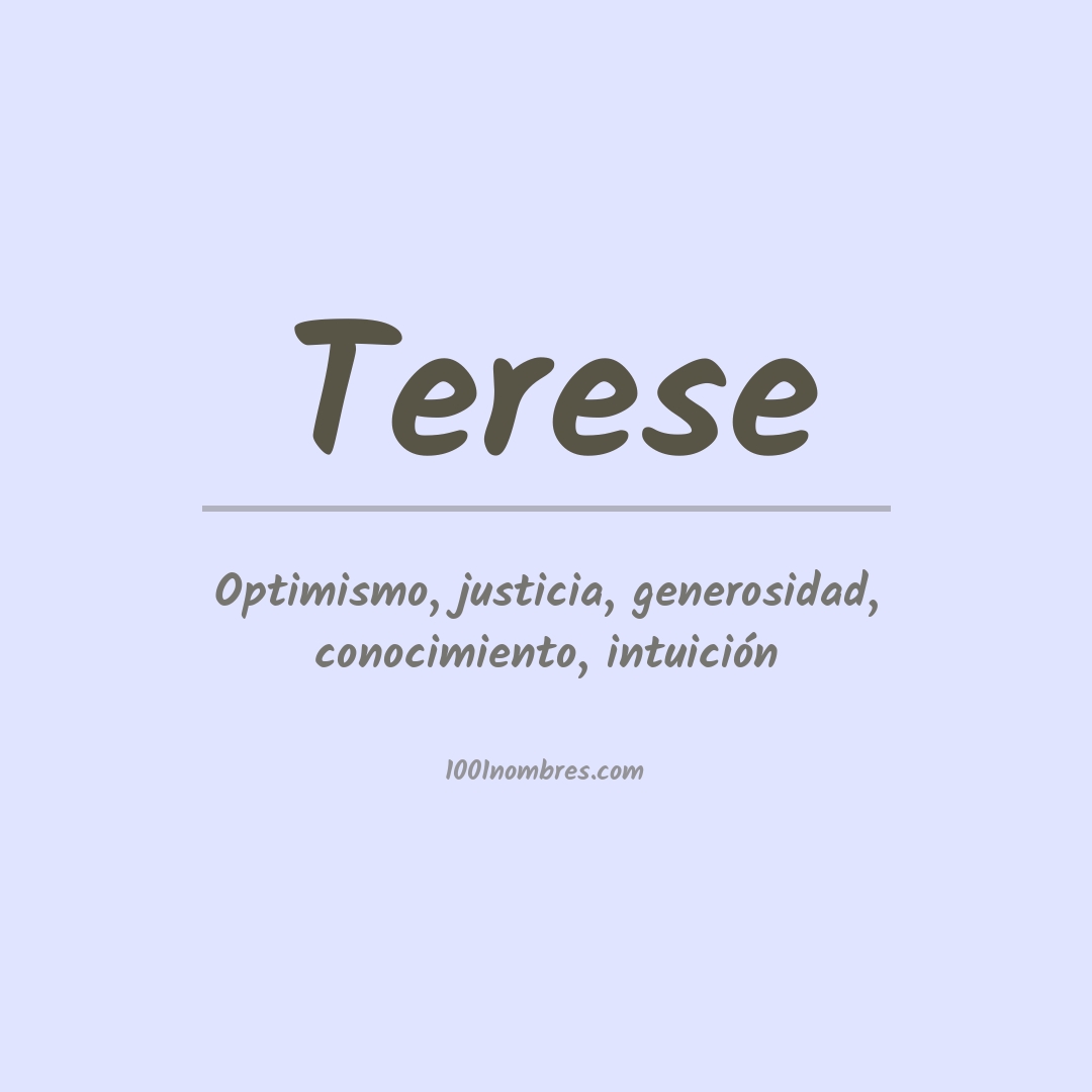 Significado del nombre Terese