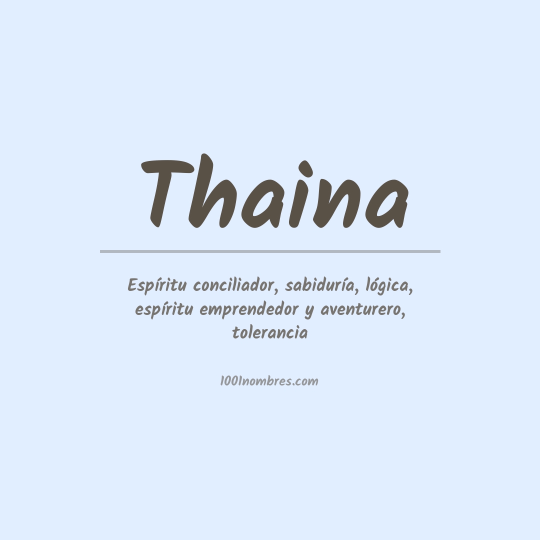 Significado del nombre Thaina