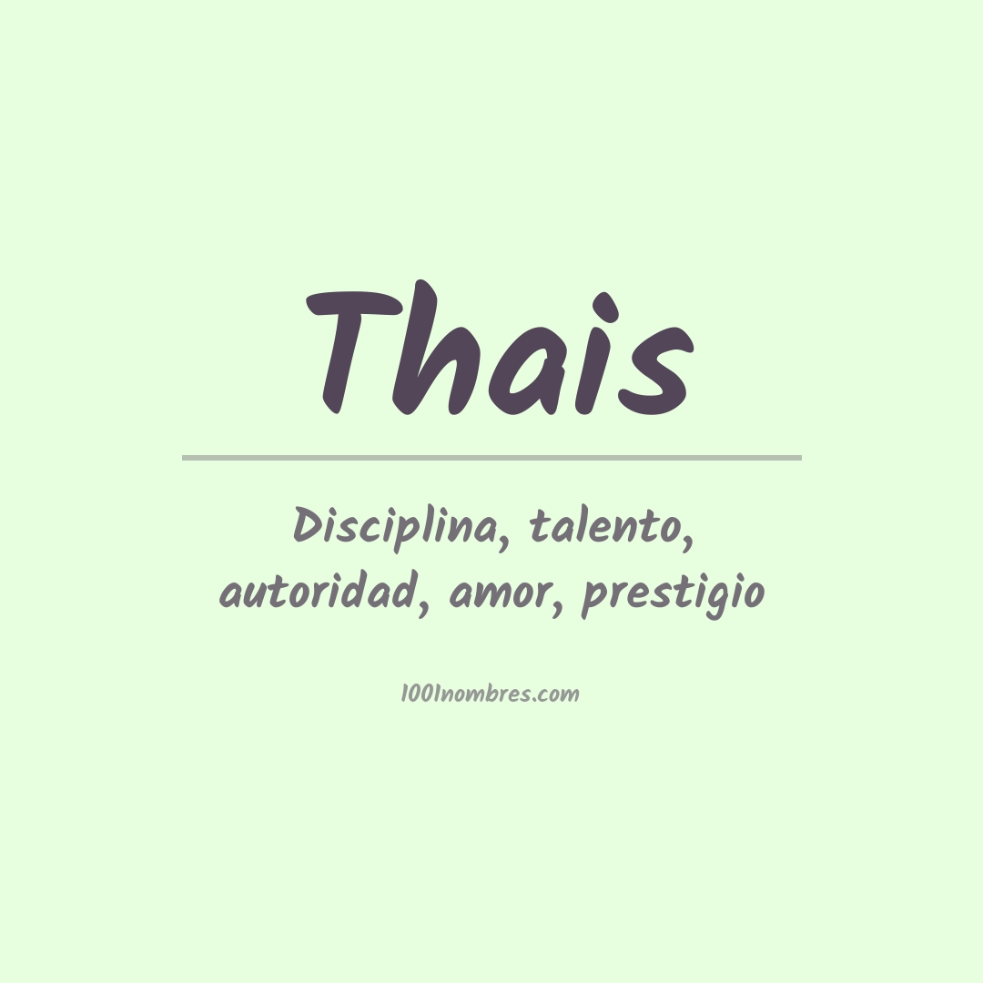 Significado del nombre Thais