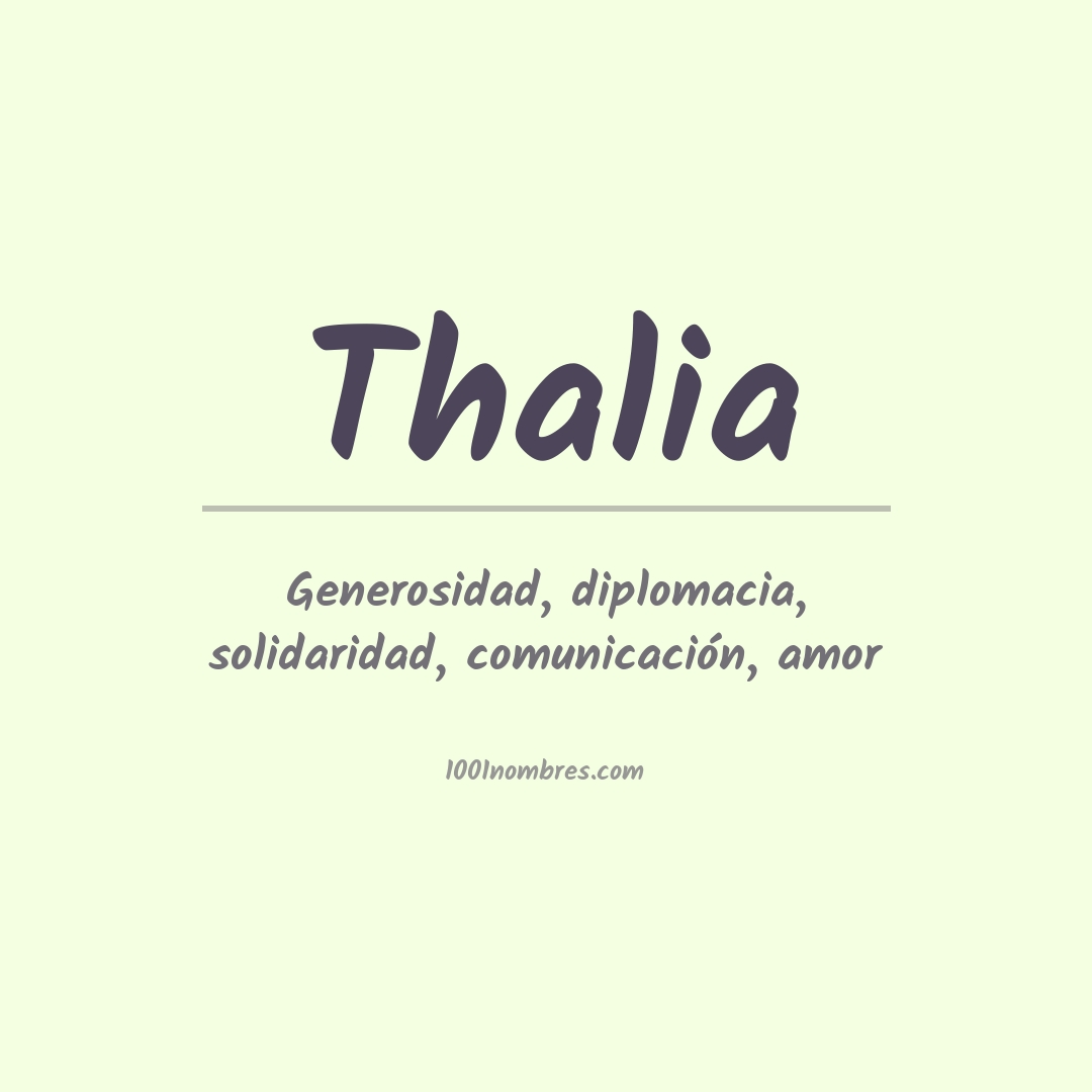 Significado del nombre Thalia