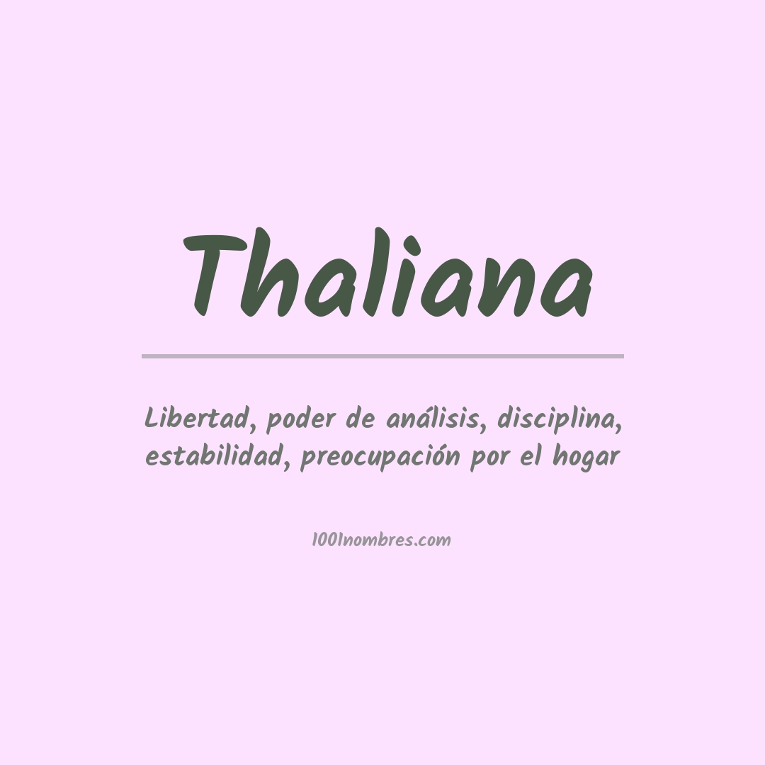 Significado del nombre Thaliana