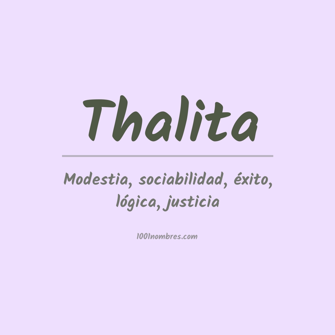 Significado del nombre Thalita