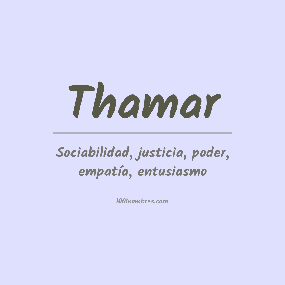 Significado del nombre Thamar