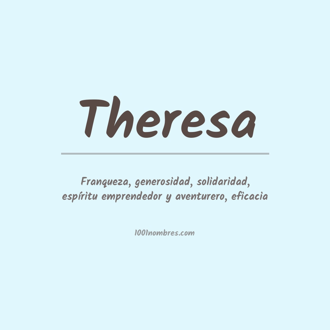 Significado del nombre Theresa