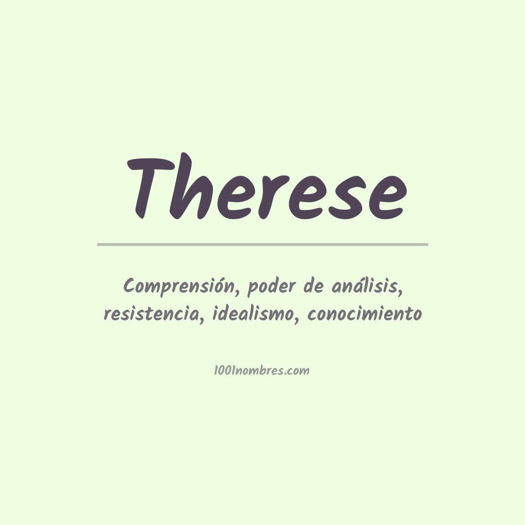 Significado del nombre Therese