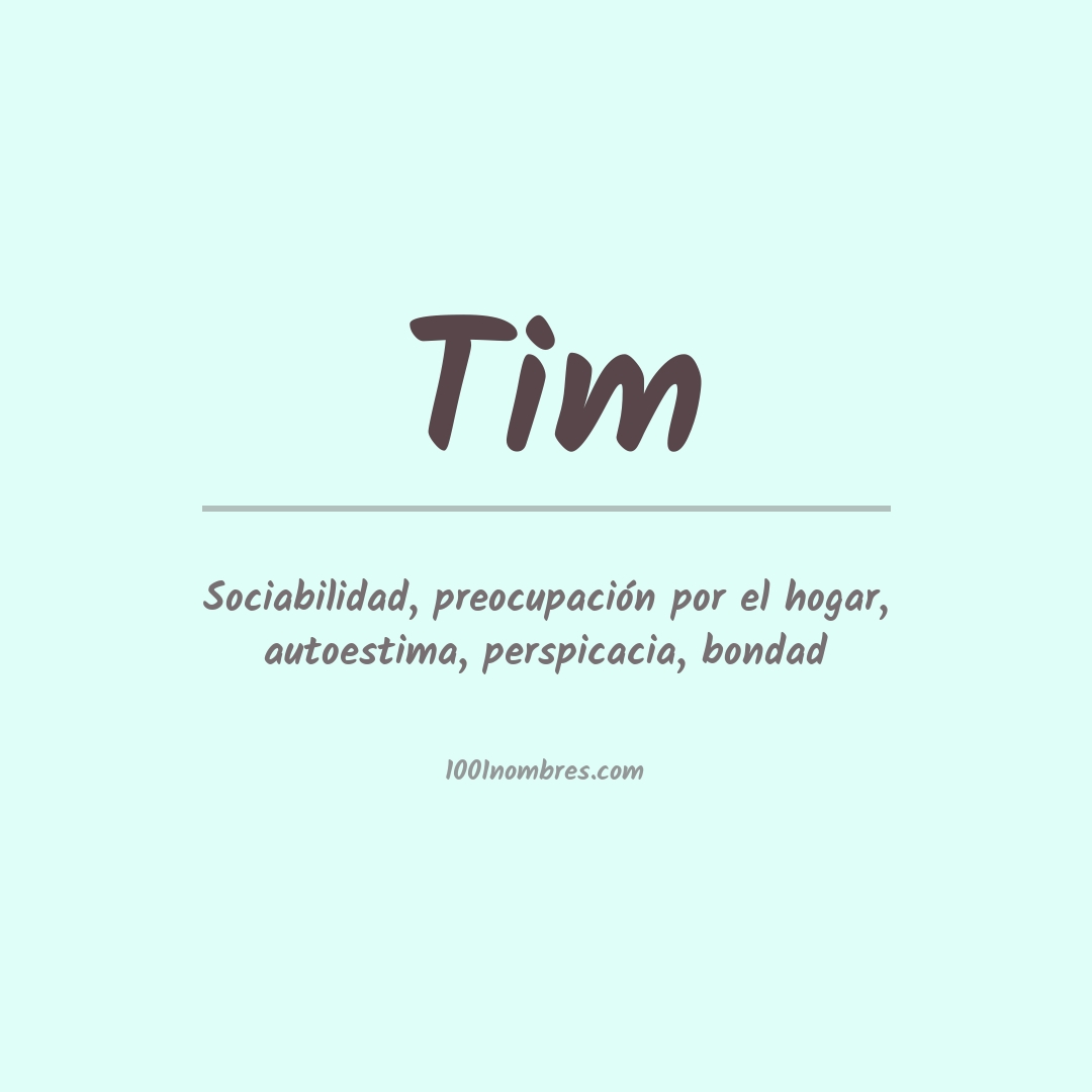 Significado del nombre Tim