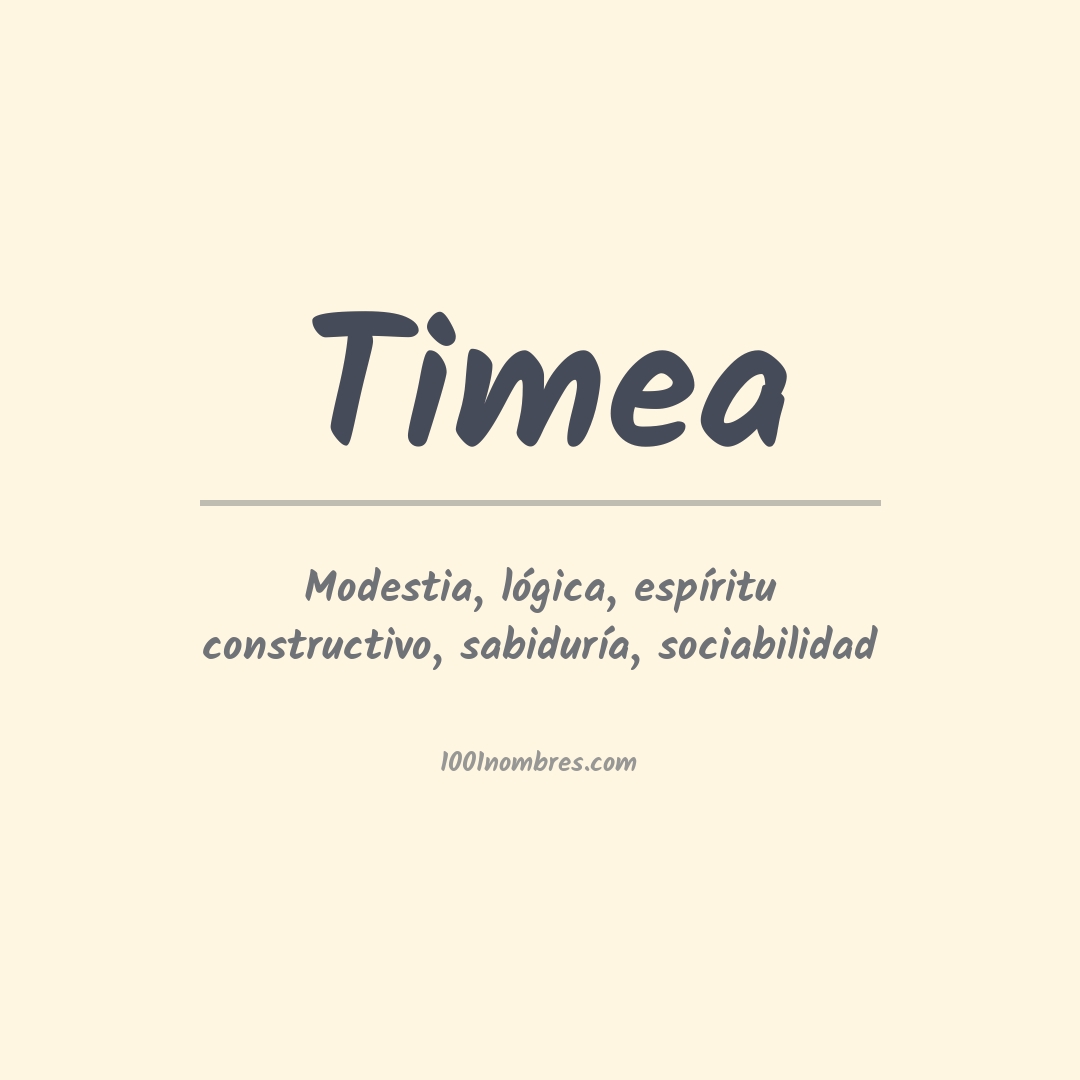 Significado del nombre Timea Significado del nombre Timea