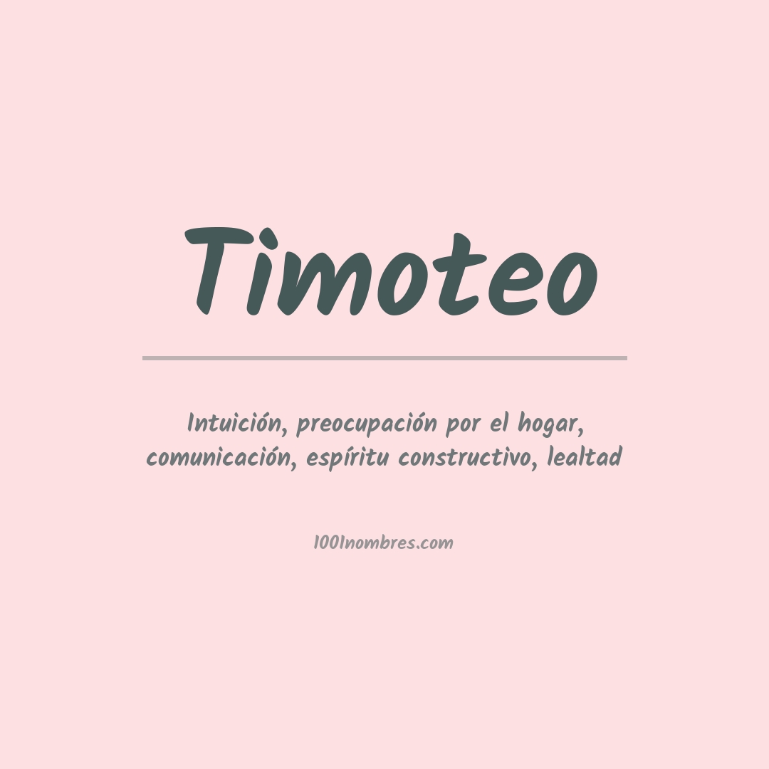 Significado del nombre Timoteo