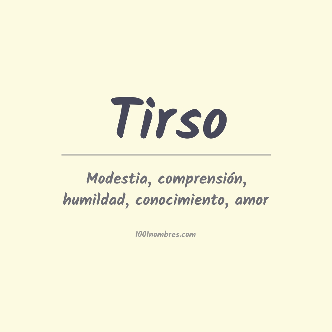 Significado del nombre Tirso