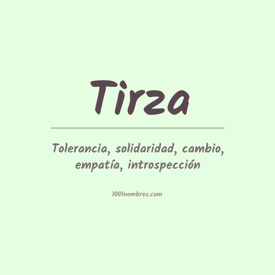 Significado del nombre Tirza