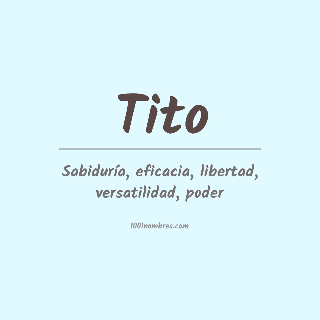 Significado del nombre Tito