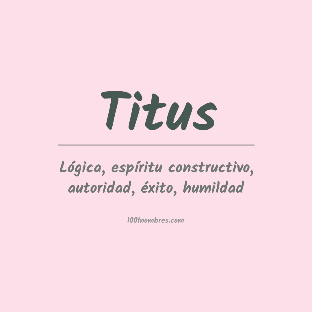 Significado del nombre Titus