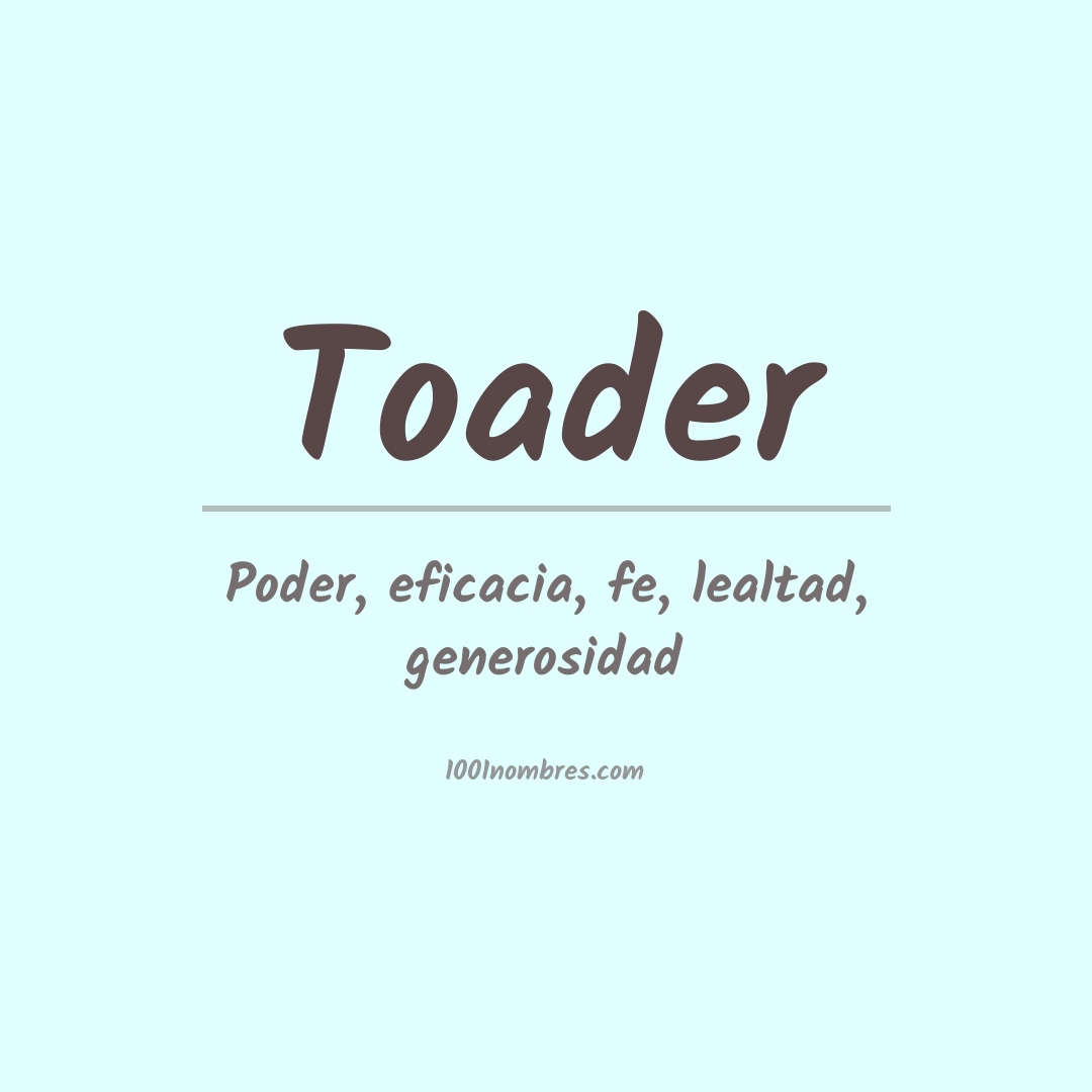 Significado del nombre Toader