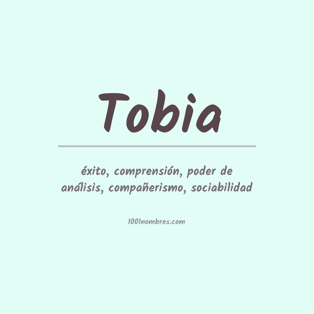 Significado del nombre Tobia