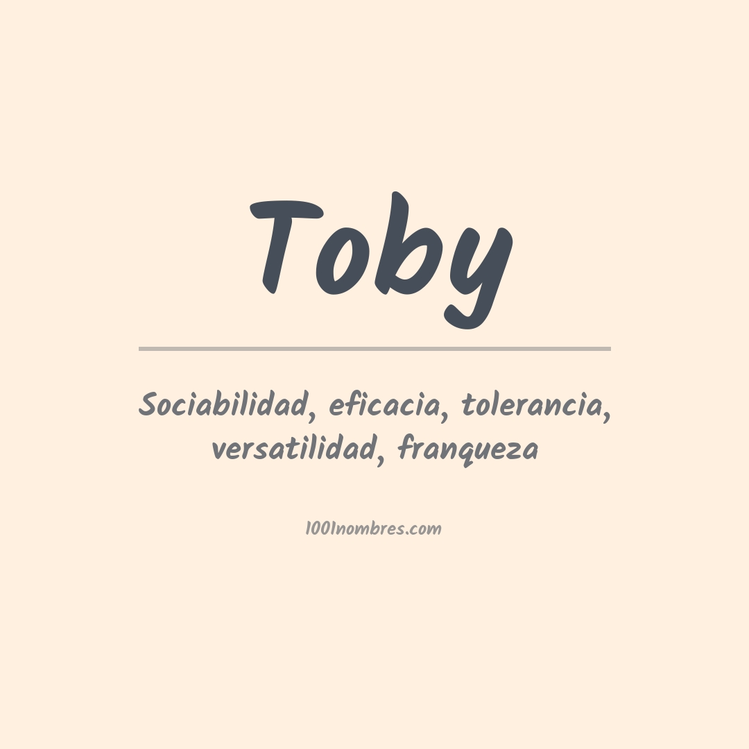 Significado del nombre Toby