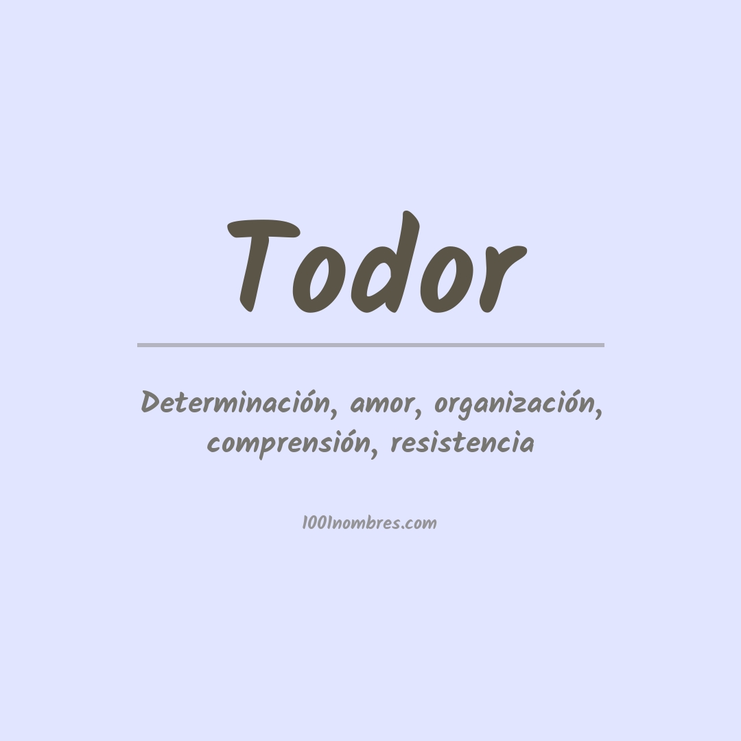 Significado del nombre Todor Significado del nombre Todor