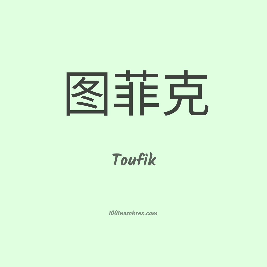 Toufik en chino Toufik en chino