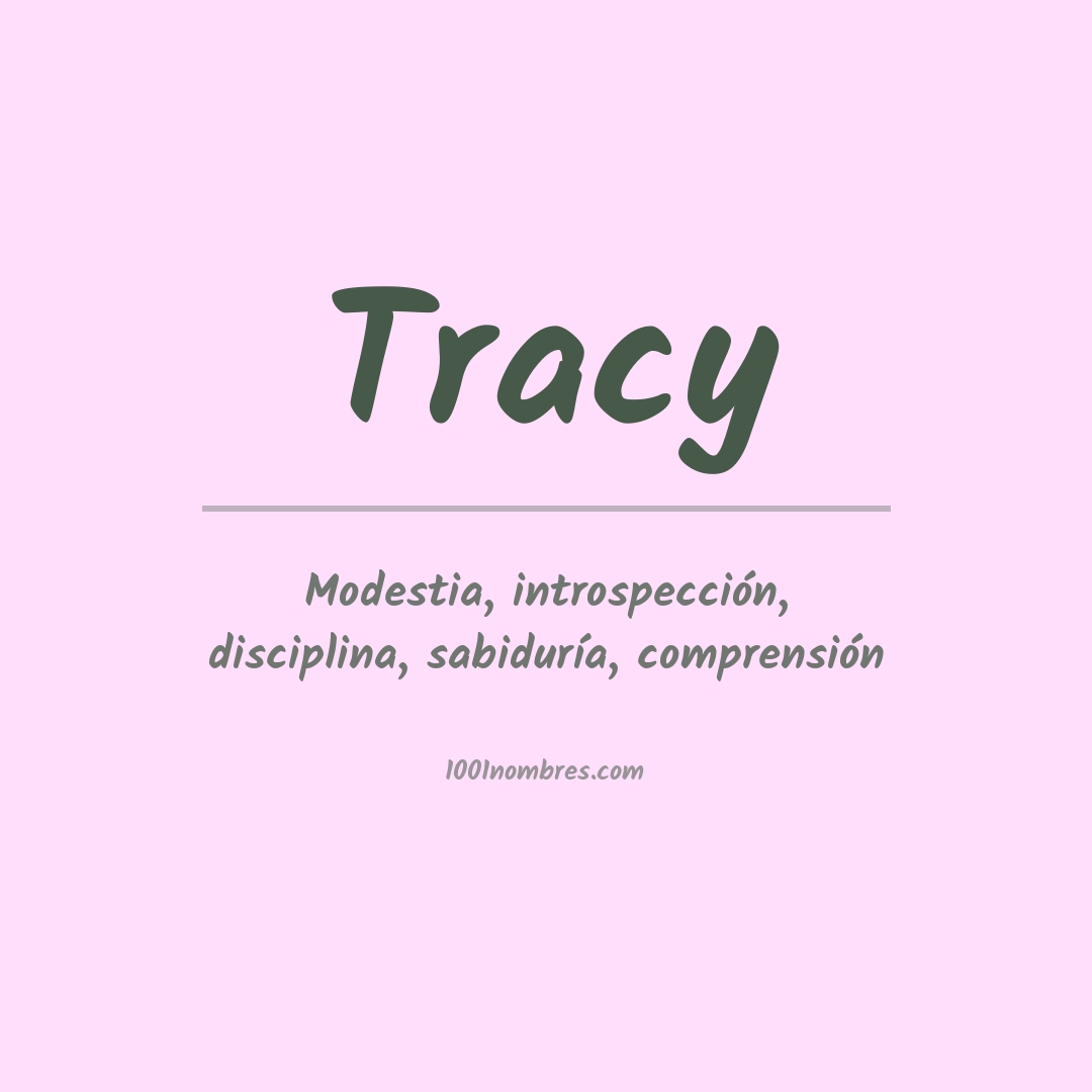 Significado del nombre Tracy