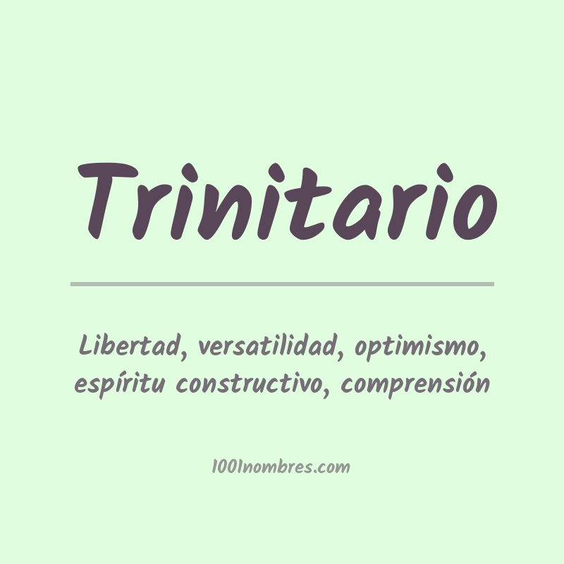 Significado del nombre Trinitario