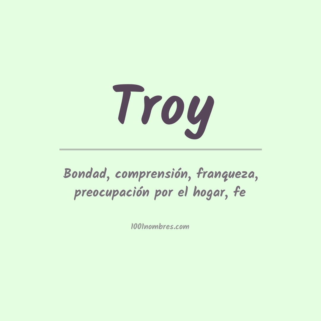 Significado del nombre Troy