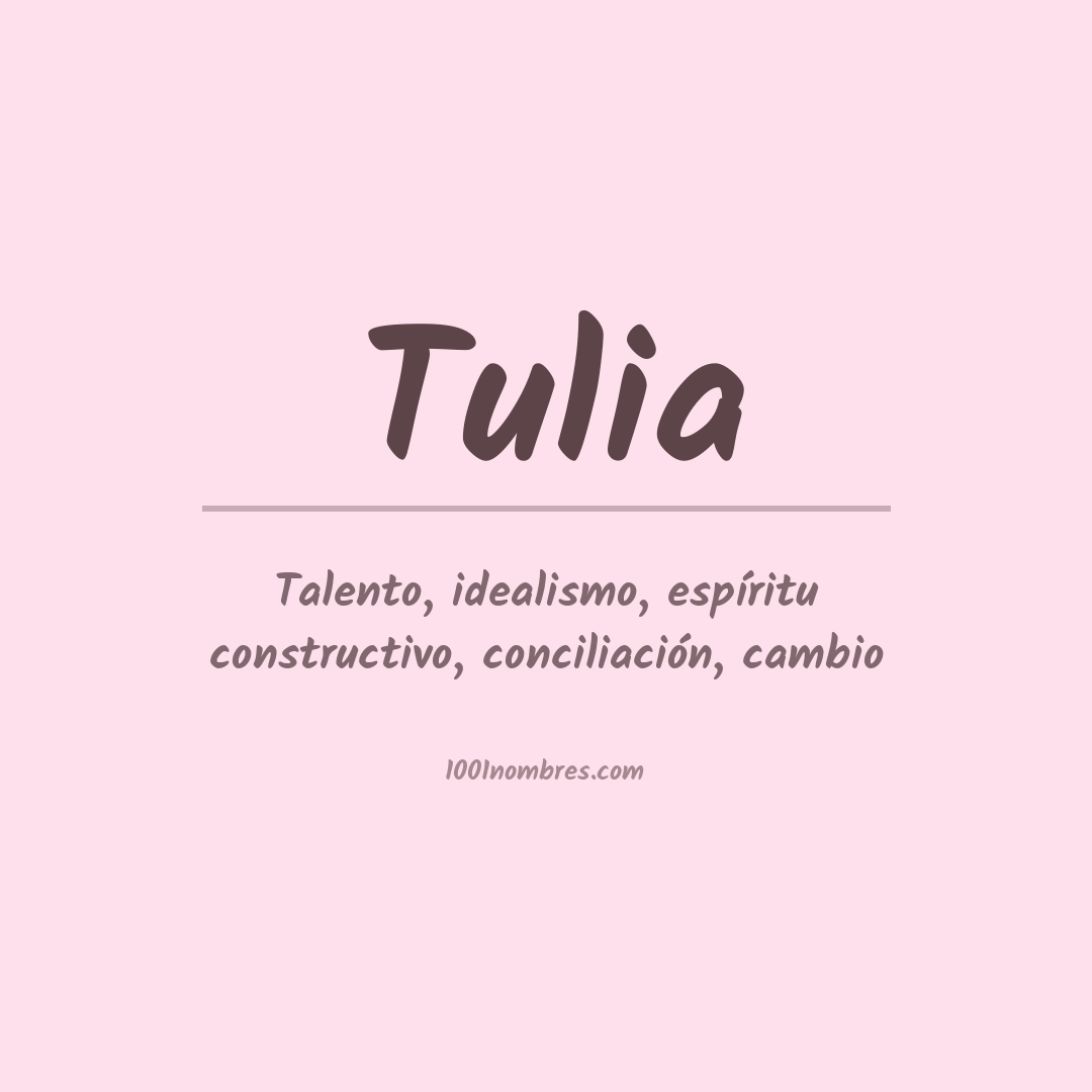Significado del nombre Tulia