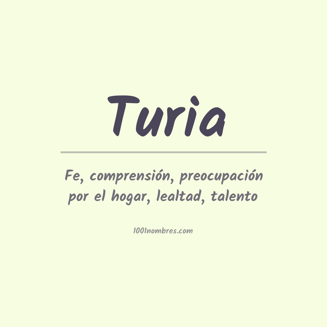 Significado del nombre Turia Significado del nombre Turia