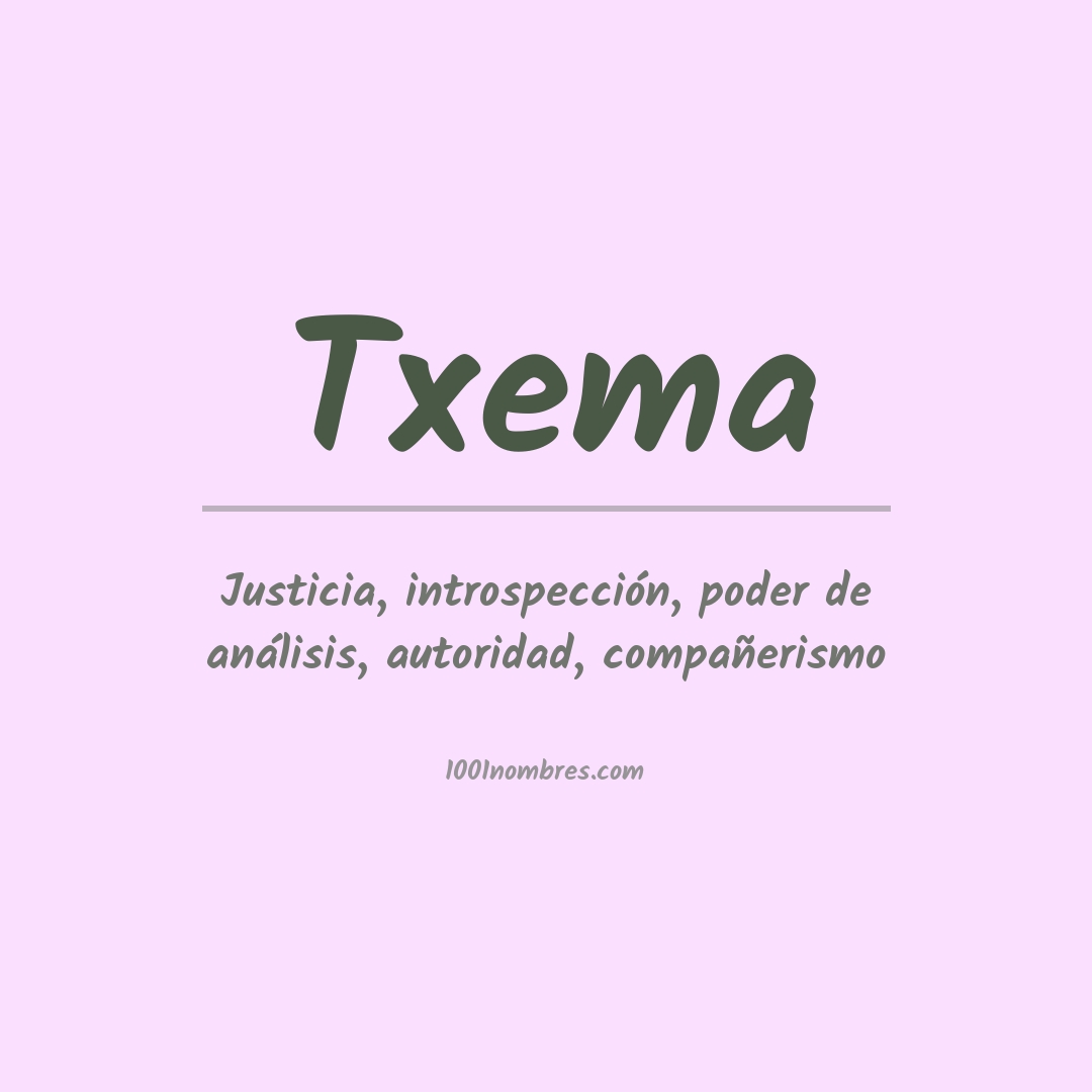 Significado del nombre Txema