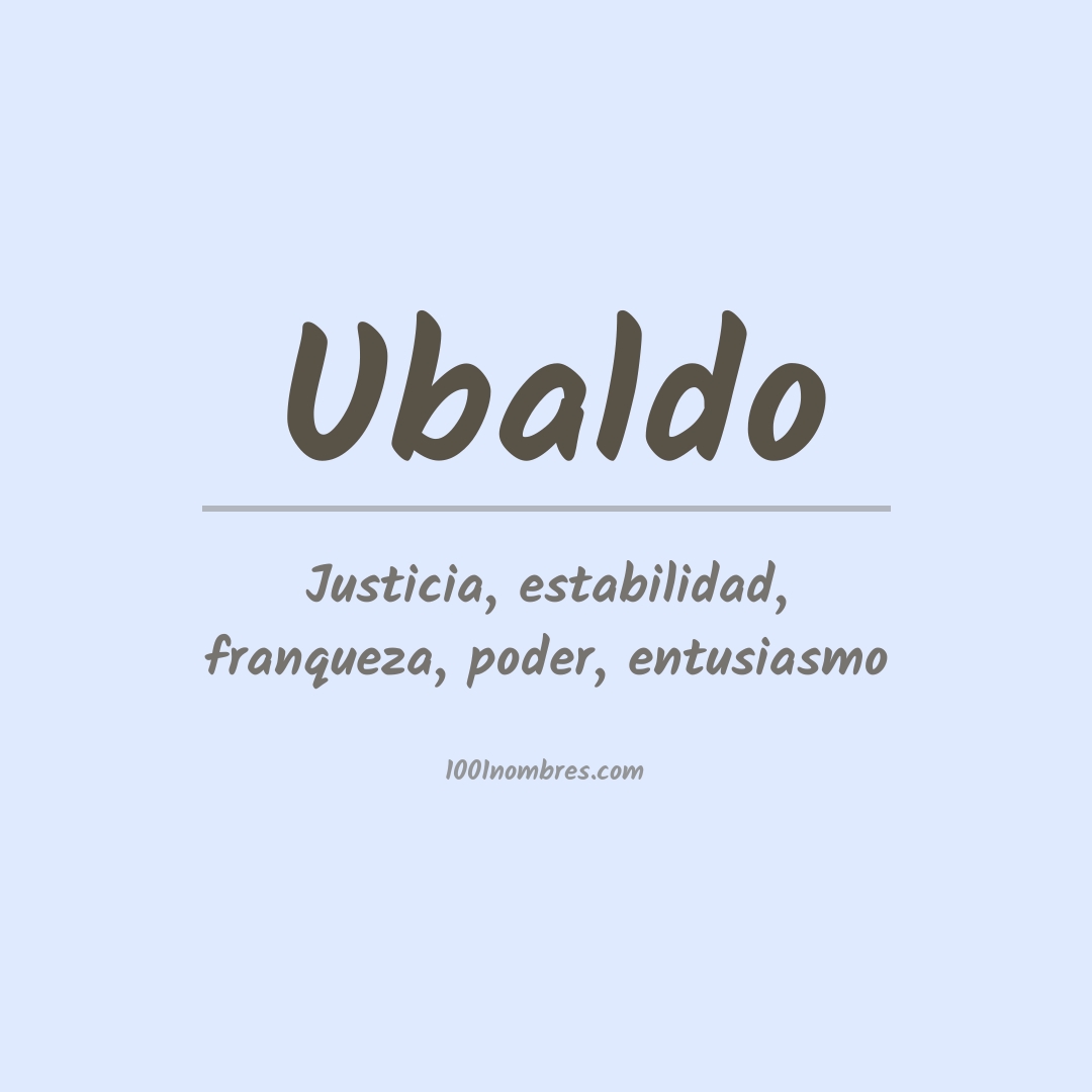 Significado del nombre Ubaldo