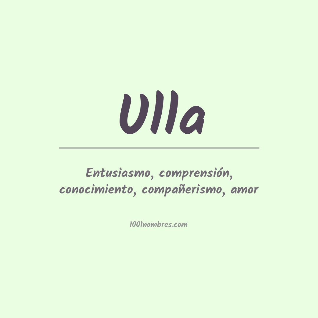 Significado del nombre Ulla