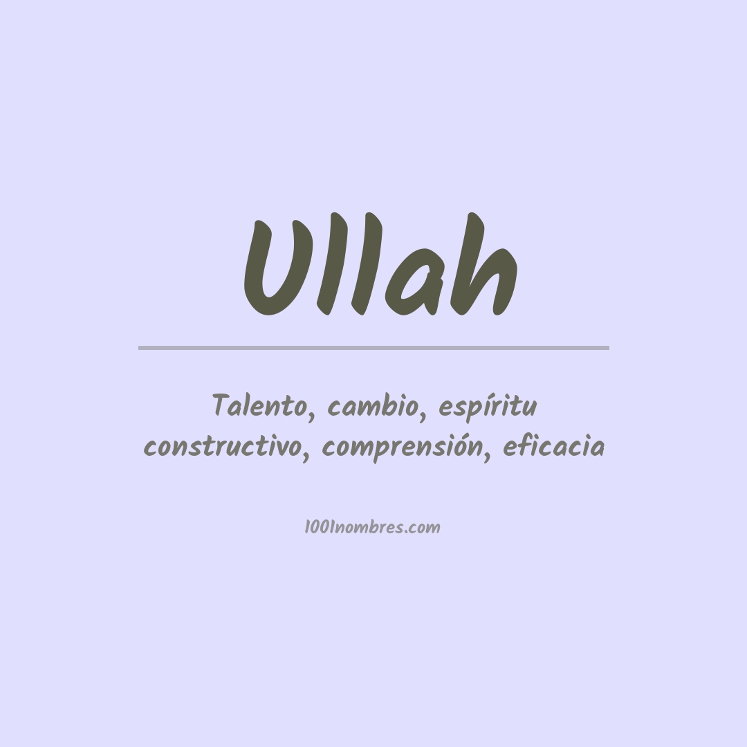 Significado del nombre Ullah