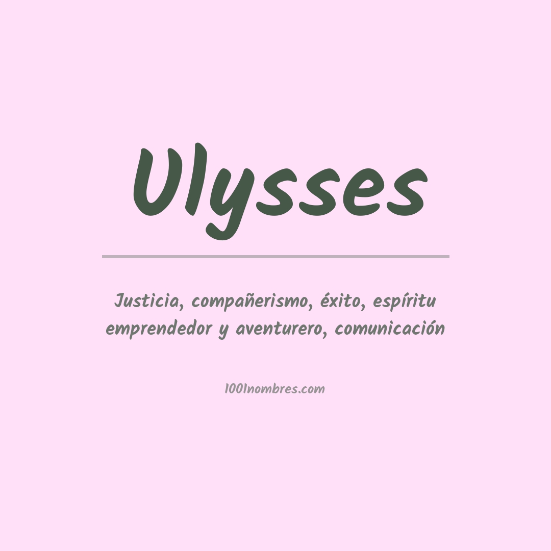 Significado del nombre Ulysses