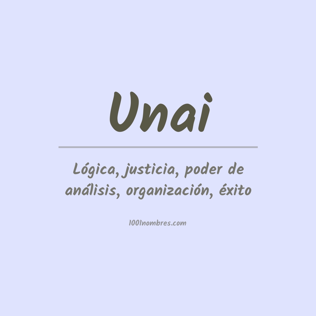 Significado do nome Unai