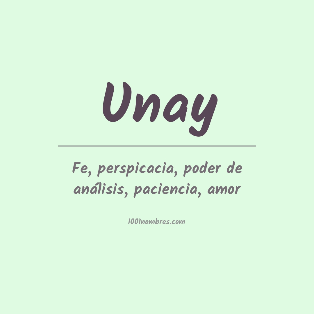 Significado del nombre Unay