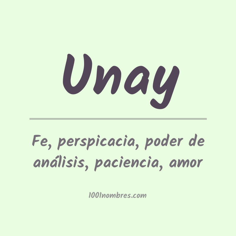 Significado del nombre Unay