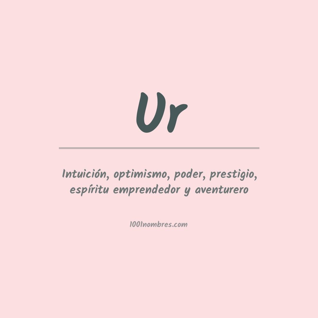 Significado del nombre Ur Significado del nombre Ur