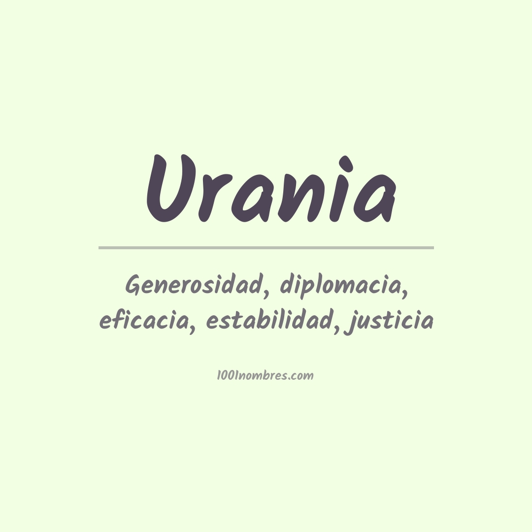 Significado del nombre Urania