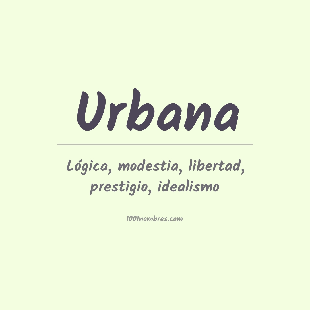 Significado del nombre Urbana